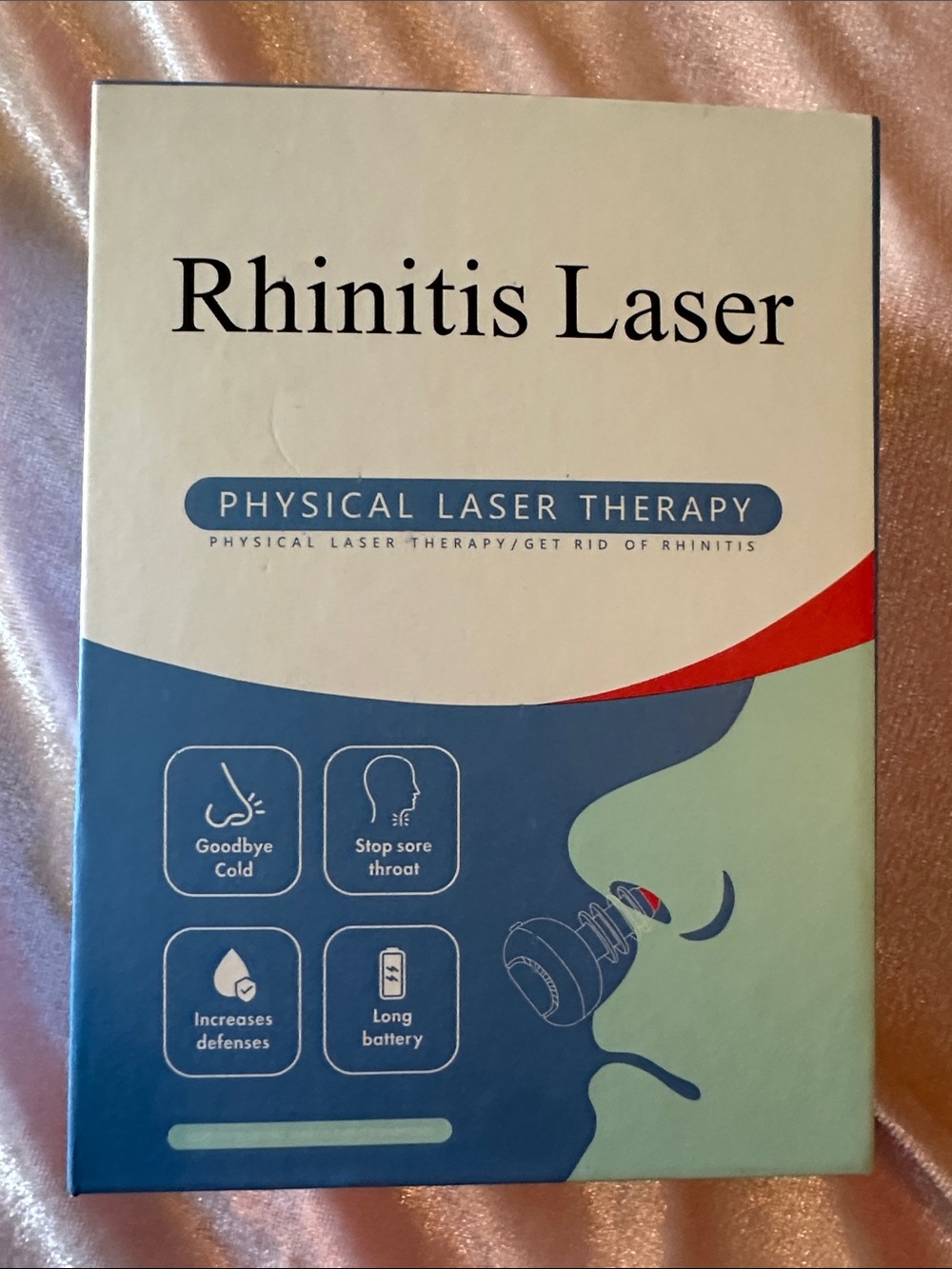 Red light nasal laser for rhinitis
